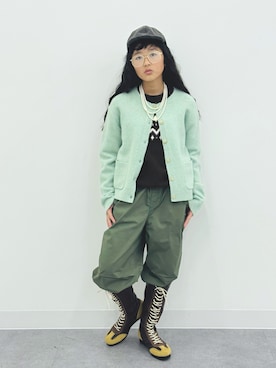 「Ray BEAMS（レイビームス）のアイテム」を使った、かーちんさん（キッズ・150cm）の秋コーディネート