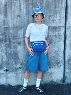 「ZARA KIDSのアイテム」を使った、かーちんさん（キッズ・148cm）の夏コーディネート