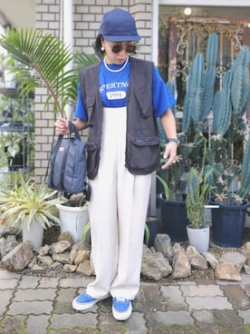 「THE BAREFOOT（ベアフット）のアイテム」を使った、かーちんさん（レディース・156cm）の秋コーディネート