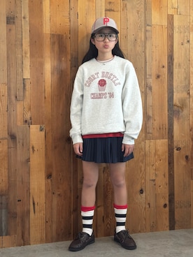 「アイテム（アクセサリー）」を使った、かーちんさん（キッズ・144cm）の春コーディネート