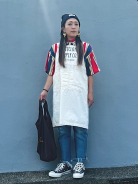「BEAMS BOY（ビームスボーイ）のアイテム」を使った、かーちんさん（レディース・156cm）の夏コーディネート