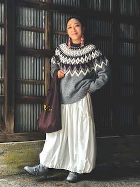 「A.P.C.（アーペーセー）のアイテム」を使った、かーちんさん（レディース・156cm）の冬コーディネート