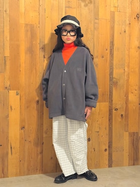 「PAIRMANON STREET（ペアマノンストリート）の紐付き 総柄 パンツ【PAIRMANON STREET】（その他パンツ）」を使った、かーちんさん（キッズ・142cm）の秋コーディネート