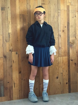 「H&M（エイチ・アンド・エム）のアイテム」を使った、かーちんさん（キッズ・146cm）の春コーディネート