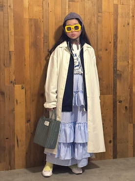 「menue（メヌエ）のアイテム」を使った、かーちんさん（キッズ・144cm）の冬コーディネート