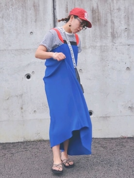 「ZARA TRF（ザラティーアールエフ）のアイテム」を使った、かーちんさん（レディース・156cm）の夏コーディネート