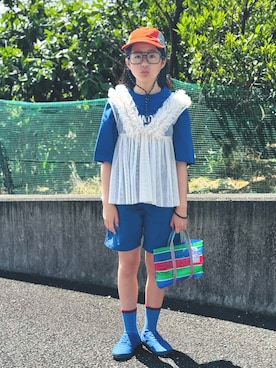 「アイテム（トップス）」を使った、かーちんさん（キッズ・146cm・10代）の春コーディネート
