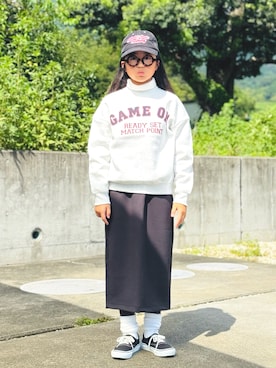 「アイテム（帽子）」を使った、かーちんさん（キッズ・142cm・10代）の秋コーディネート
