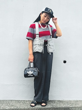 「BENCH（ベンチ）のアイテム」を使った、かーちんさん（レディース・156cm）の夏コーディネート