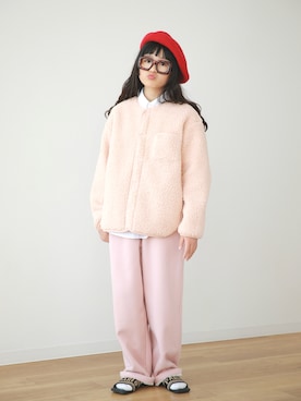 「アイテム（サンダル）」を使った、かーちんさん（キッズ・144cm）の冬コーディネート