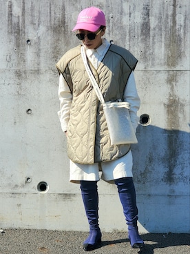 「ZARA TRF（ザラティーアールエフ）のアイテム」を使った、かーちんさん（レディース・156cm）の春コーディネート