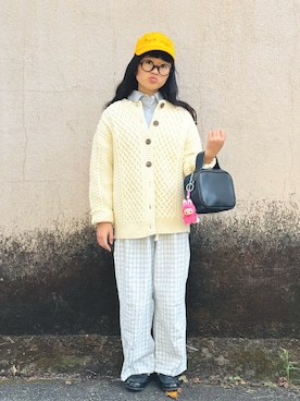 「アイテム（ローファー）」を使った、かーちんさん（キッズ・143cm）の冬コーディネート