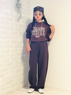 「アイテム（ファッション雑貨）」を使った、かーちんさん（キッズ・142cm）の秋コーディネート