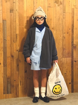 「アイテム（ルームウェア）」を使った、かーちんさん（キッズ・143cm）の秋コーディネート