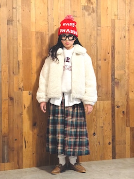 「アイテム（スウェット）」を使った、かーちんさん（キッズ・144cm・10代）の冬コーディネート