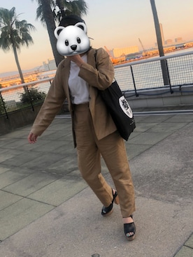 「aimoha（アイモハ）のアイテム（帽子）」を使った、HIYORINさん（レディース・158cm）の冬コーディネート