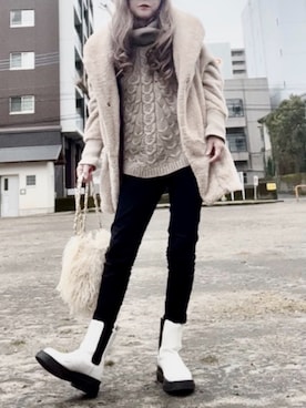 「BELLUNA（ベルーナ）のアイテム」を使った、noah🐈さん（レディース・155cm）の冬コーディネート
