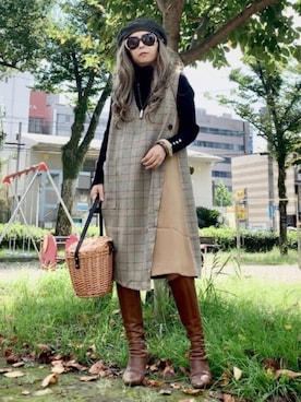「GOODENOUGH（グッドイナフ）のアイテム」を使った、noah🐈さん（レディース・160cm）の秋コーディネート