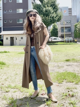 「GOODENOUGH（グッドイナフ）のアイテム」を使った、noah🐈さん（レディース・155cm）の夏コーディネート