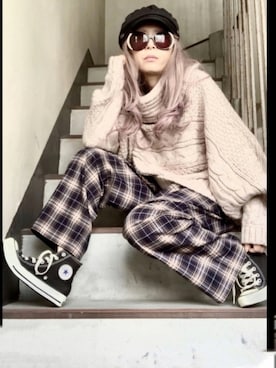 「秋先取りコーデ」｜「アイテム（キャスケット）」を使った、noah🐈さん（レディース・160cm）の秋コーディネート