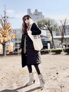 「Traditional Weatherwear」｜「アイテム（ハンチング/ベレー帽）」を使った、noah🐈さん（レディース・155cm）の冬コーディネート