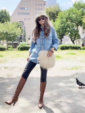 「EIZO（エイゾー）のアイテム」を使った、noah🐈さん（レディース・155cm）の秋コーディネート