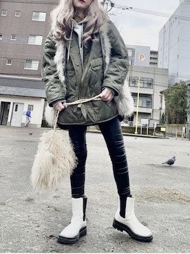 「DECEIVE..（ディセイブ）のアイテム」を使った、noah🐈さん（レディース・155cm）の冬コーディネート