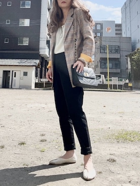 「Lee」｜「アイテム（バレエシューズ）」を使った、noah🐈さん（レディース・155cm）の春コーディネート