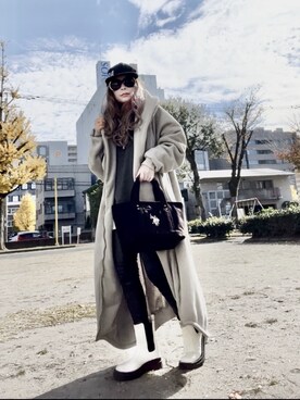 「antiqua（アンティカ）のアイテム（その他アウター）」を使った、noah🐈さん（レディース・155cm）の冬コーディネート