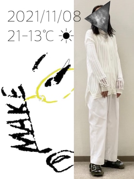 「全身白」｜hingeさん（レディース・161cm）の秋コーディネート