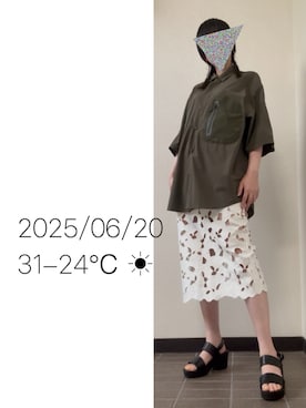 「+phenix（プラスフェニックス）のアイテム」を使った、hingeさん（レディース・161cm）の夏コーディネート