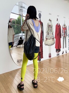 「NIKE(ナイキ)のアイテム(スポーツブラ)」を使った、hingeさん(レディース・161cm)の夏コーディネート