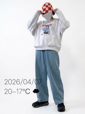 「NIKE（ナイキ）のアイテム（スニーカー、ブラック系）」を使った、hingeさん（レディース・161cm）の春コーディネート
