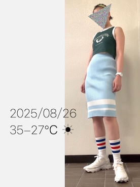 「アイテム（ヘアバンド）」を使った、hingeさん（レディース・161cm）の夏コーディネート