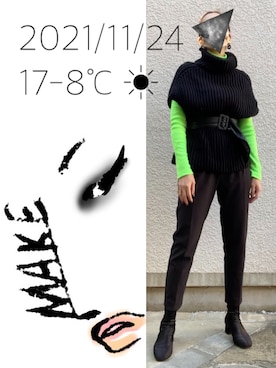 「COS（コス）のアイテム（アクセサリー）」を使った、hingeさん（レディース・161cm）の秋コーディネート