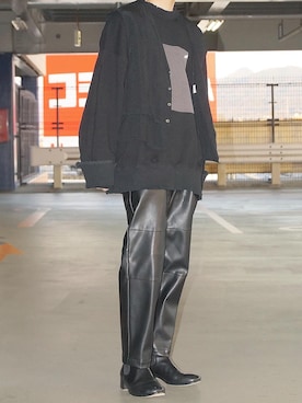 「stein（シュタイン）のアイテム（スウェット）」を使った、ごんさん（メンズ・160cm）の冬コーディネート