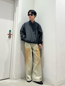 「SENSE OF PLACE by URBAN RESEARCH(センスオブプレイスバイアーバンリサーチ)のキュプラタッチライトブルゾン(ブルゾン、グレー系)」を使った、しんさん(メンズ・167cm)の秋コーディネート