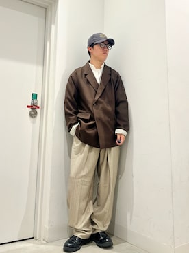 「SMELLY(スメリー)のウェーブレタリングキャップ(キャップ、グレー系)」を使った、しんさん(メンズ・167cm)の秋コーディネート