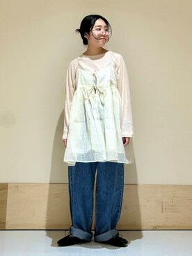 「URBAN RESEARCH DOORS（アーバンリサーチドアーズ）のアイテム（キャミソール）」を使った、キザキ　アケミさん（レディース・148cm）の夏コーディネート