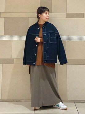 「かぐれ」｜「アイテム（デニムジャケット）」を使った、キザキ　アケミさん（レディース・148cm）の秋コーディネート