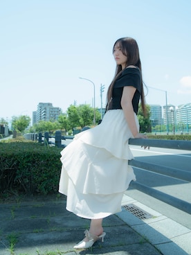 「archives（アルシーヴ）のアイテム」を使った、ミオリさん（レディース・156cm）の春コーディネート