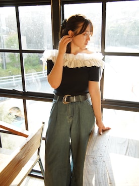 「Shine（シャイン）のアイテム」を使った、ミオリさん（レディース・157cm）の秋コーディネート