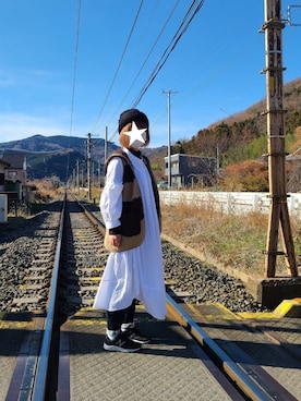 「FRAPBOIS」｜「アイテム（その他アウター）」を使った、yoshiさん（レディース・158cm）の冬コーディネート