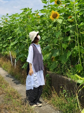 「FRAPBOIS」｜「アイテム（オールインワン・サロペット）」を使った、yoshiさん（レディース・158cm）の夏コーディネート