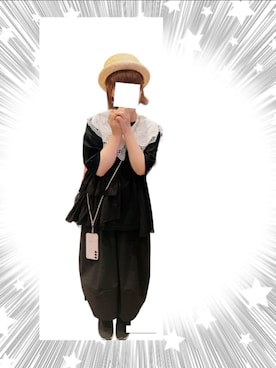 「アイテム（付け襟）」を使った、yoshiさん（レディース・158cm）の秋コーディネート