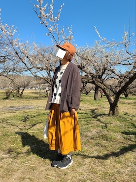 「FRAPBOIS」｜「アイテム（キャップ）」を使った、yoshiさん（レディース・158cm）の春コーディネート