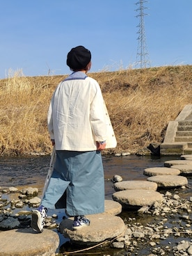 「FRAPBOIS」｜「アイテム（ハンチング/ベレー帽）」を使った、yoshiさん（レディース・158cm）の春コーディネート