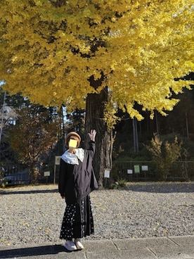 「アイテム（付け襟）」を使った、yoshiさん（レディース・158cm）の冬コーディネート