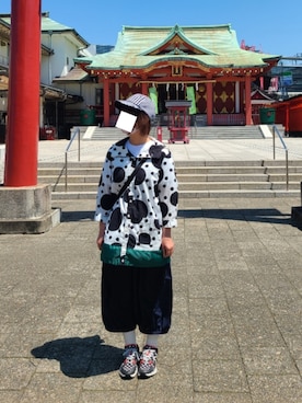 「FRAPBOIS」｜「アイテム（キャップ）」を使った、yoshiさん（レディース・158cm）の春コーディネート