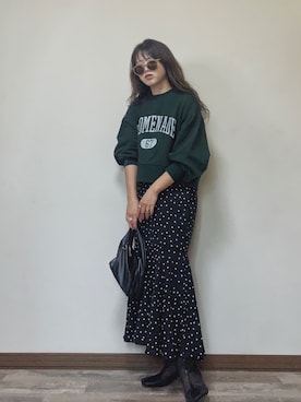 「bohmal（ボマール）のアイテム（バッグ）」を使った、Miiさん（レディース・159cm）の秋コーディネート